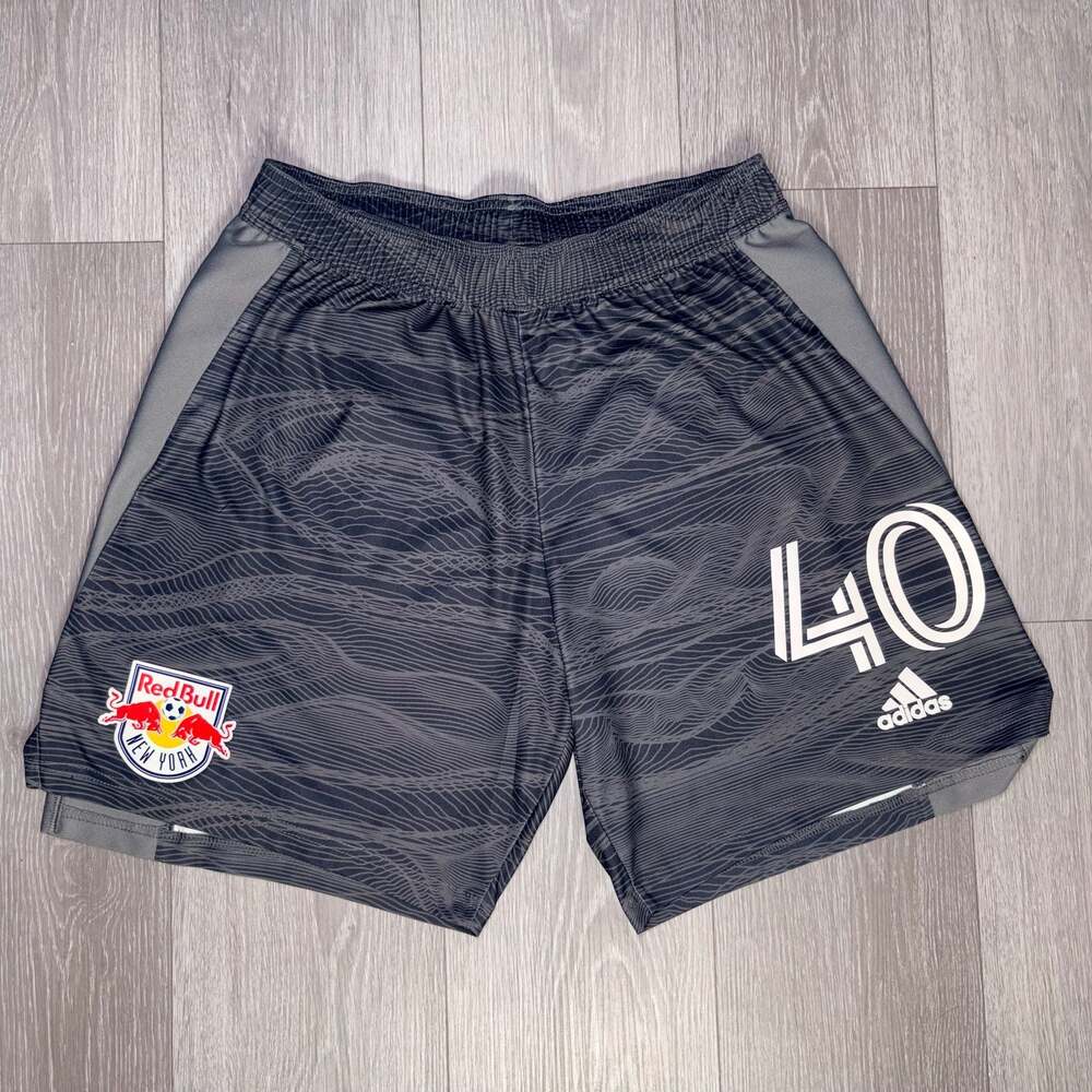 ⚽️ adidas MLS New York Red Bulls Soccer Men's Pocket Short Athletic Shorts - L